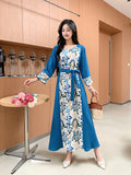 Minority Age-Reduced Printed Fairy Skirt 2024 New V-Neck Slim A-Shaped Dress For Spring And Summer-Outfit