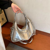 Side Lace Up Bow Pu Leather Backpack-Outfit