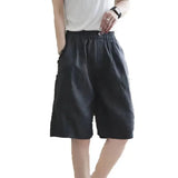 Fongt Summer Cotton-Skin Shorts Women's Five-Point Trousers Loose-Fitting High-Waisted Thin-Skinny