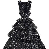 Fongt Luxury High-End Sleeveless Dress Women's Summer Harvest Waist Thin Luxury Temperament Chic Cake Skirt