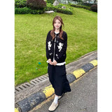 Fongt Atmosphere Is Beautiful Wearing A Korean Slimming Knitted Vest White Broad Leg Casual Pants Set Woman