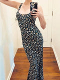 Summer Floral Print Maxi Dress-Outfit