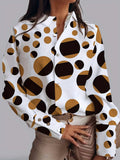 Large-Size Popular Autumn And Winter Long-Sleeved Loose Printed Medium-Length Shirt-Outfit