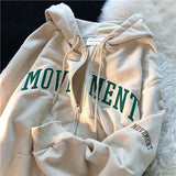 Women Sweatshirts 2022 Autumn New Harajuku Letter Print Oversized Hoodie Pullover Vintage Gothic Aesthetic Hooded