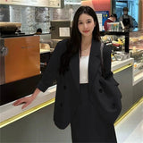 Fongt Version Suit Female Pink Suit Jacket Tea To Wear A Skirt Capable Temperament New Two Korean Suit-Outfit