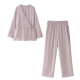New Spring Style Kimono Coat 5427743 Trousers 5427431-Outfit