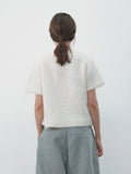 [Daihe] Winter New Casual Round Collar Wool Circle Yarn Simple And Versatile Short-Sleeved Woolen Top H8256-Outfit