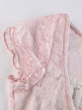 Lace Trim Crop Top-Outfit