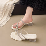 Fongt And Summer 2025 New Toe Women's Coarse And Cool Slippers Water Drill Bows And Skirts Can Wear Beach Drag