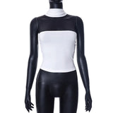Fongt Women's Summer New Solid Color Casual Sleeveless Chest Show Back Two Wear Neck Jacket-Outfit