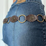 Metal Buckle Sunflower Small Design Leather Belt 2024 New Fashion Accessories-Outfit