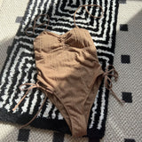2024 Sexy New Special Fabric Swimsuit Swimsuit Drawstring Tied