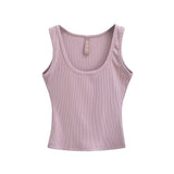 Trend Women's Wear In Summer Sexy Spicy Girls Wide-Edged Threaded Cotton Vest Slim And Slim Bottom Suspender-Outfit