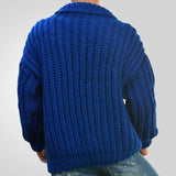 Fongt National Wind Winter Coat Thick Double Buckle Coarse Needle Sweater Loose High-End Wool Coat
