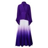 Fongt African Women's Autumn Large-Size Fashion Elegant Bat Sleeve Top Gradually Changed Half-Dressed Skirt Two-Piece
