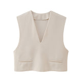 Spring Vest Top 1014303 Flute Skirt 1014304-Outfit