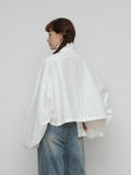 [He] Spring New Leisure High Collar Simple Hemp Sense Easy Versatile Rope Jacket V6137-Outfit