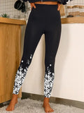 Stretch High Waist Casual Printing Fashion