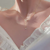 Square Shell Necklace-Outfit