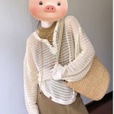 Fongt Temperament Spring A Complete Set Of Hollow Straps With V-Tneck Shirt Vest Super Good-Looking Thin Half-Dress Skirt Three-Piece Set