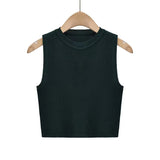 Fongt Summer New Top Sleeveless Short Knitted Vest Female C83614