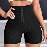 Fongt Waisted Breasted Body Pants Plus Size Yoga Pants High Waisted And Hip Shorts Hollow Three-Point Pants-Outfit