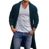 Fongt Men's Spring And Autumn Thin Knits Men's Loose Long Wool Coat