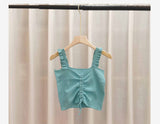 New Sling With Waistcoat Women's Design Small Summer Wears The Back High-Waisted Umbilly Knitting