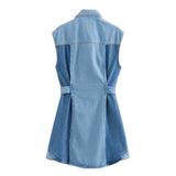 Spring Quilted Denim Dress 5862085 Denim Trousers 655862072-Outfit