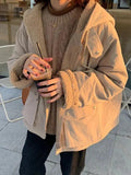 Preppy Reversible Lambswool Hooded Jacket-Outfit