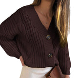 Fongt Wish Sweater Women 2025 Autumn And Winter Loose Size Mahjong Button Coarse Sweater Cardigan