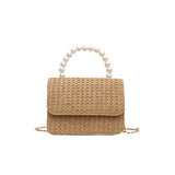 Straw Pearl Cross Body Bag-Outfit