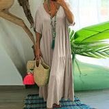 Fongt Spring Summer WISH New V-Neck Irregular Multi-Color Multi-Code Long
