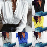 Irregular Solid Color V-neck Sexy Breasted