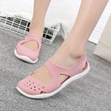 Sandals Slip On Flat Summer Sandals Female Casual Jelly Shoes Hollow Out Mesh Beach Sandals Mesh Sandales Femme