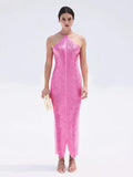Fashion Tuxedo After Hanging Neck Dress
