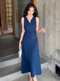 Fongt 2025 Summer Dress New High-Rise Thin Temperament Dress High-End Collar Dress Women 88228