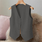 Fongt Suit Vest Women's Small Vest Spring And Autumn New Repair Outside The Female Red Short Female Horse Clip Small