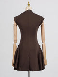 Fongt Style Sleeveless Short Dress 2025 Spring And Autumn New Design Sense Niche Waist High-End Feel