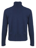 Blue UK Flag Turtleneck Sweater-Outfit