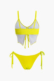 Butterfly Pattern Lace Up Bikini