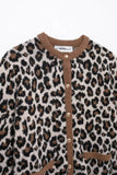 Leopard Print O-Neck Cardigan-Outfit