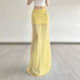 Fongt Cloth Forget Pure Sexy Sister Wind Net Splicing Folding Skirt Tidling Skirt Hottie Slimming Bag Hip Dress