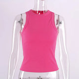 Fongt Summer New Slim Short Sexy Slim Vest-Outfit