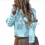 OL Women Office Blouses Button Long Sleeve Shirts Ladies Casual O-Neck Leopard Top Plus Size 5XL Spring Fall
