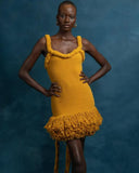 Fongt Autumn And Winter Hand-Woven Jasmine Rope Shoulder Strap Tuxedo Skirt Tidly Skirt LX0092