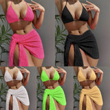2023 New Back-Up Tie Three-Piece Swimsuit Three-Piece Ins Style