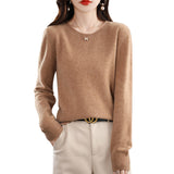 Fongt Women's Fall / Winter 2023 New Loose Knit Women's Top With A Sweater Soft Waxy Sweater-Outfit