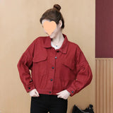 Fongt Autumn Casual Coat Female Autumn Versatile Thin 2024 New Loose Show Thin Korean Version Of The Tooling Jacket Tide-Outfit
