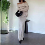 Fongt The Autumn Of 2025, The New Fashion Knitted Shoulder Collar Skirt Two-Piece Jacket